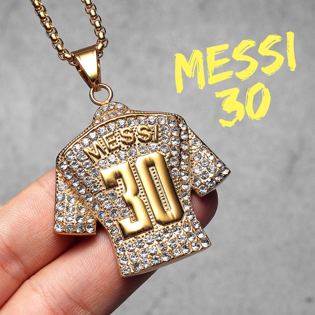 Messi Cristiano Ronaldo Neymar Haaland Football Jersey Man Necklaces Stainless Steel Pendant Chain Jewelry Gift Wholesale