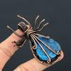 Natural Chrysocola Gemstone Copper Wire Wrap Spider Pendant Gift 2.83" B3d50
