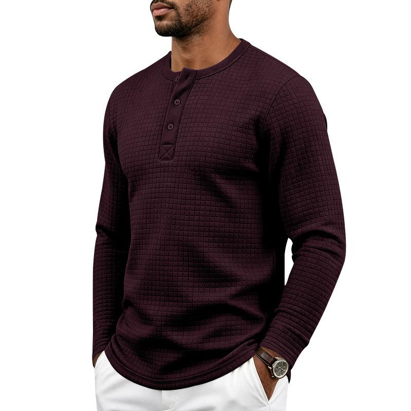Men S Vintage Loose Casual Outdoor Long Sleeve Henley T Shirt