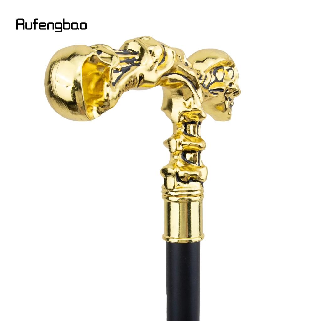 Трость с золотым черепом, декоративная трость вампира, винтажная модная трость для вечеринки, Хэллоуин, посох 93 см