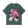 275 GSM Washed T-shirts 100% Cotton Dragon Ball V13 Majin Buu Print Unisex Heavy Cotton T Shirt