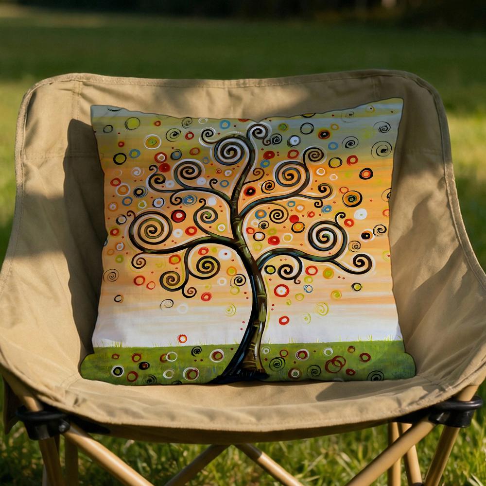 Colored Tree Cushion Cover Soft Reversible Durable Pillow Cover MultiScene Use for Home Car Daily Comfort