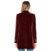 Velvet Blazers For Women Solid Open Front Lapel Cardigan Coat Long Sleeve Fall Winter Office Work Suit Jacket
