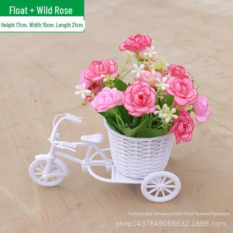 Комплект искусственных цветов для помещений: Маленькие украшения в горшках для украшения дома и автомобиля