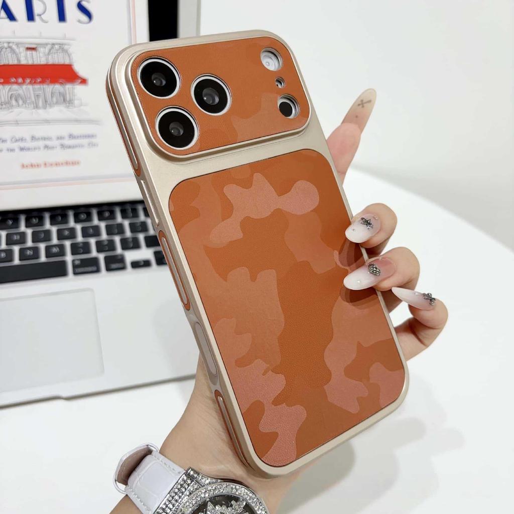 Нескользящий чехол для телефона с полной защитой, текстура кожи, для iPhone 17 Pro Max, совместим с 16 Pro Max