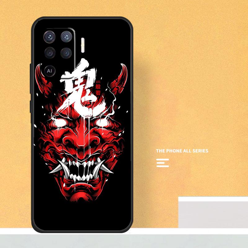 Hannya Demon Oni Case For Oppo A40 A60 A80 A78 A98 A58 A38 A18 A54 A74 A94 A96 A76 A16 A15 A17 A57 A5 A6 Pro