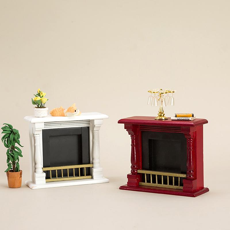 1/12 Dollhouse Mini Fireplace Model Dollhouse Living Room Furniture Decoration