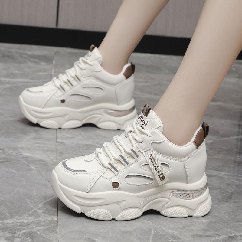 Factory Dad Shoes Girl Spring and Autumn 2025 New Versatile Small Thick-soled Breathable Sports Little White Shoes