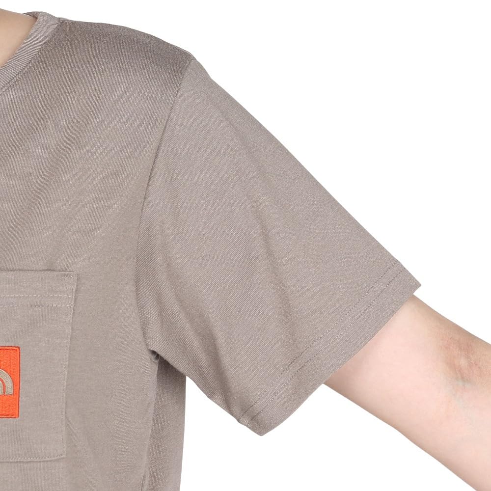 The North Face Short Sleeve Square Logo Pocket Mushroom Size S T-Shirt, Tee, Pattern,