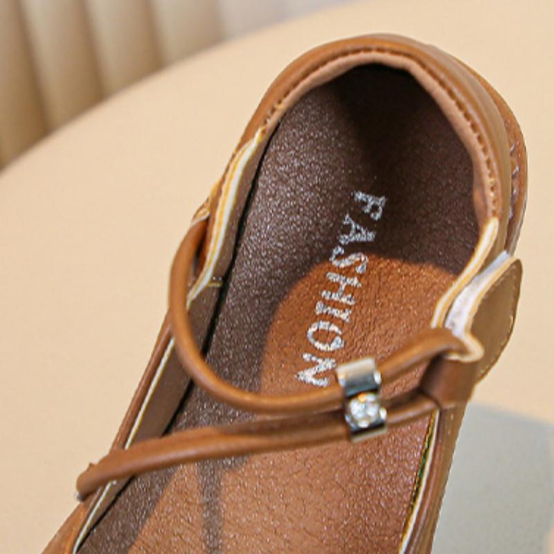 Spring and Autumn New Children's Shoes Fashionable Stylish Baby Princess Wear-Resistant Soft Bottom Girls' Leather Shoes