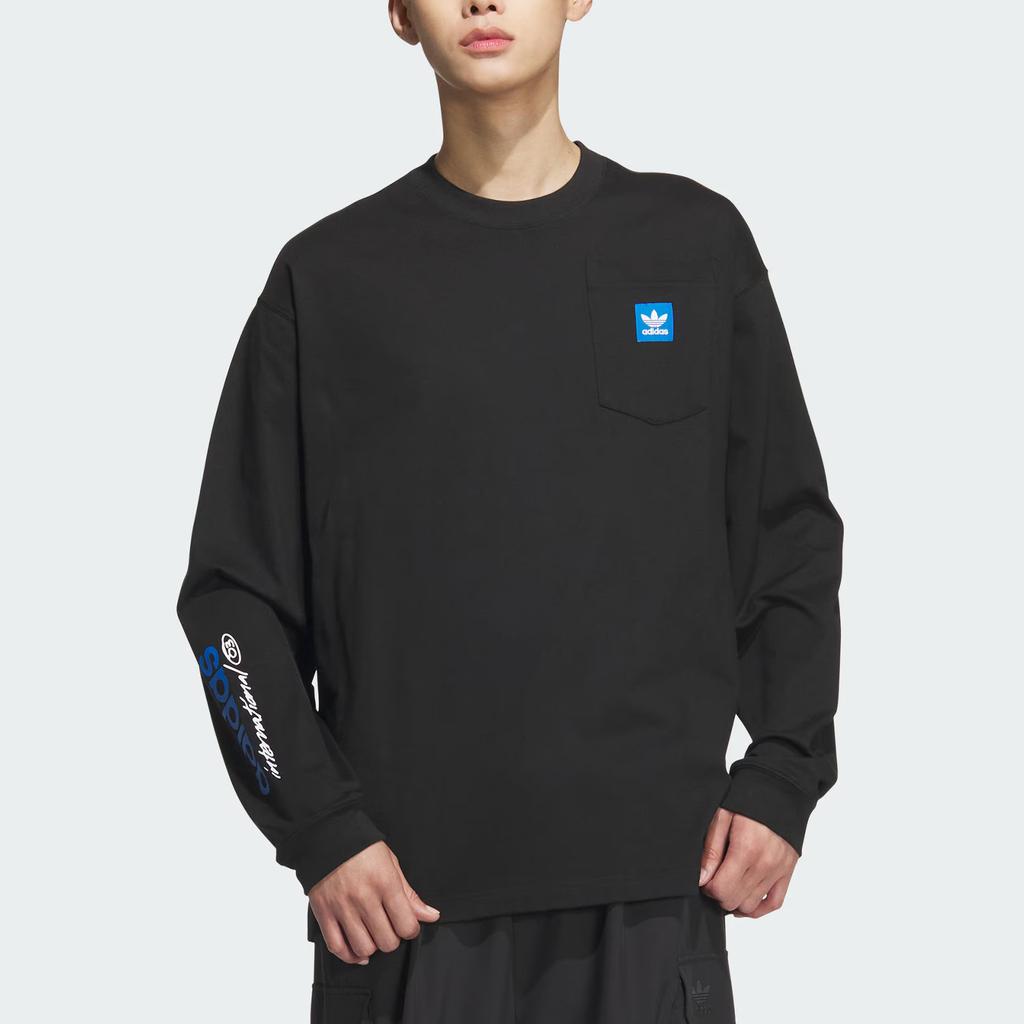 adidas Оригинальная мужская футболка с длинным рукавом CITY SKATE Черная JC6834