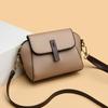 Casual Style PU Leather Shoulder Bag For Women Solid Color Flap Crossbody Bag