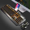 Беспроводная механическая клавиатура и игровой набор мыши, перезаряжаемый с подсветкой для игр