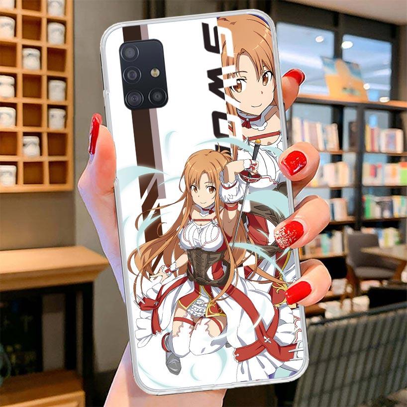 Чехол для телефона с изображением из аниме Sword Art Online SAO для Samsung Galaxy A12 A22 A32 A52 A72 A02S Чехол для телефона Note 20 Ultra 10 S10 Plus A51