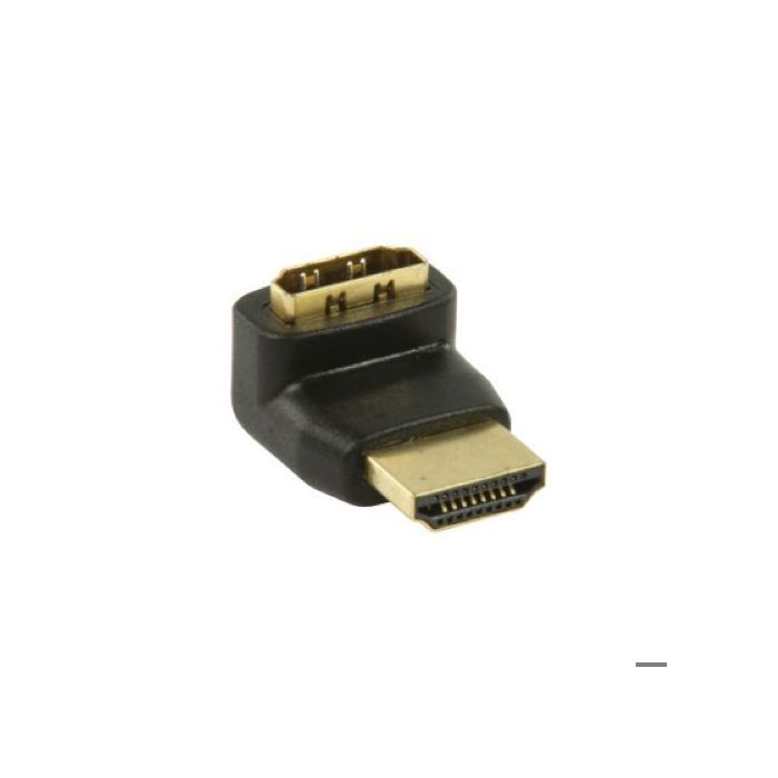 Adaptateur HDMI coudé - CONNECTLAND - Mâle–Femelle - Coudé vers le haut - Angle droit - Noir