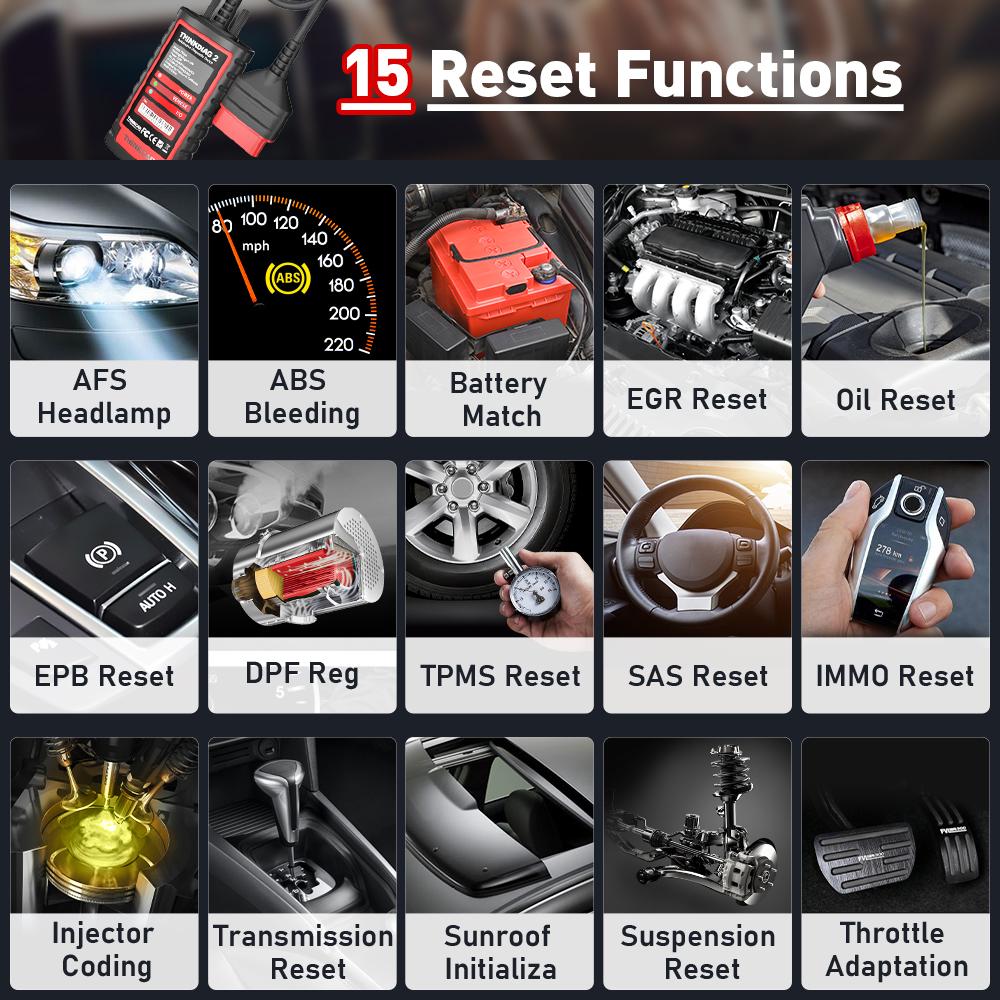 THINKCAR THINKDIAG 2 / KINGBOLEN Ediag Plus CAN FD Все системы 15 Сервисов Сброса Кодирование ЭБУ Сканер OBD2 Автомобильный Диагностический Инструмент