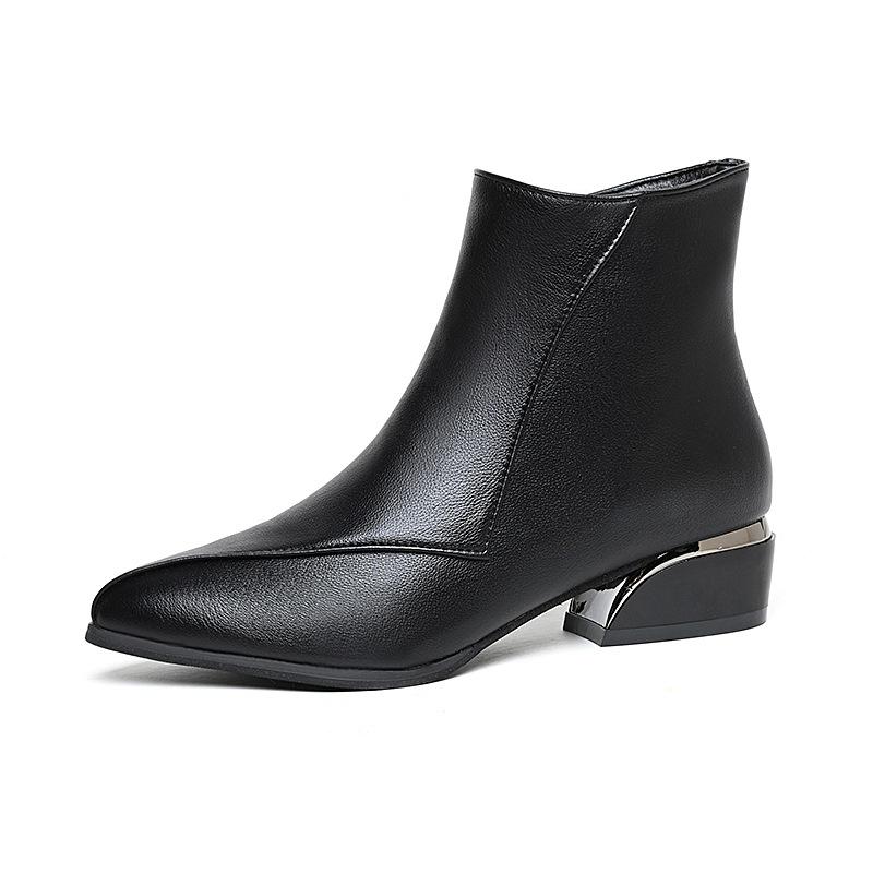 Women Low Heeled Ankle Boots Autumn Platform Shoes Ladies Boots Bottes
