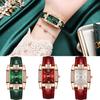 New Fashion Classic Luxury Women Square Wristwatch Leather Strap Bracelet Wrist Ladies Quartz Watch