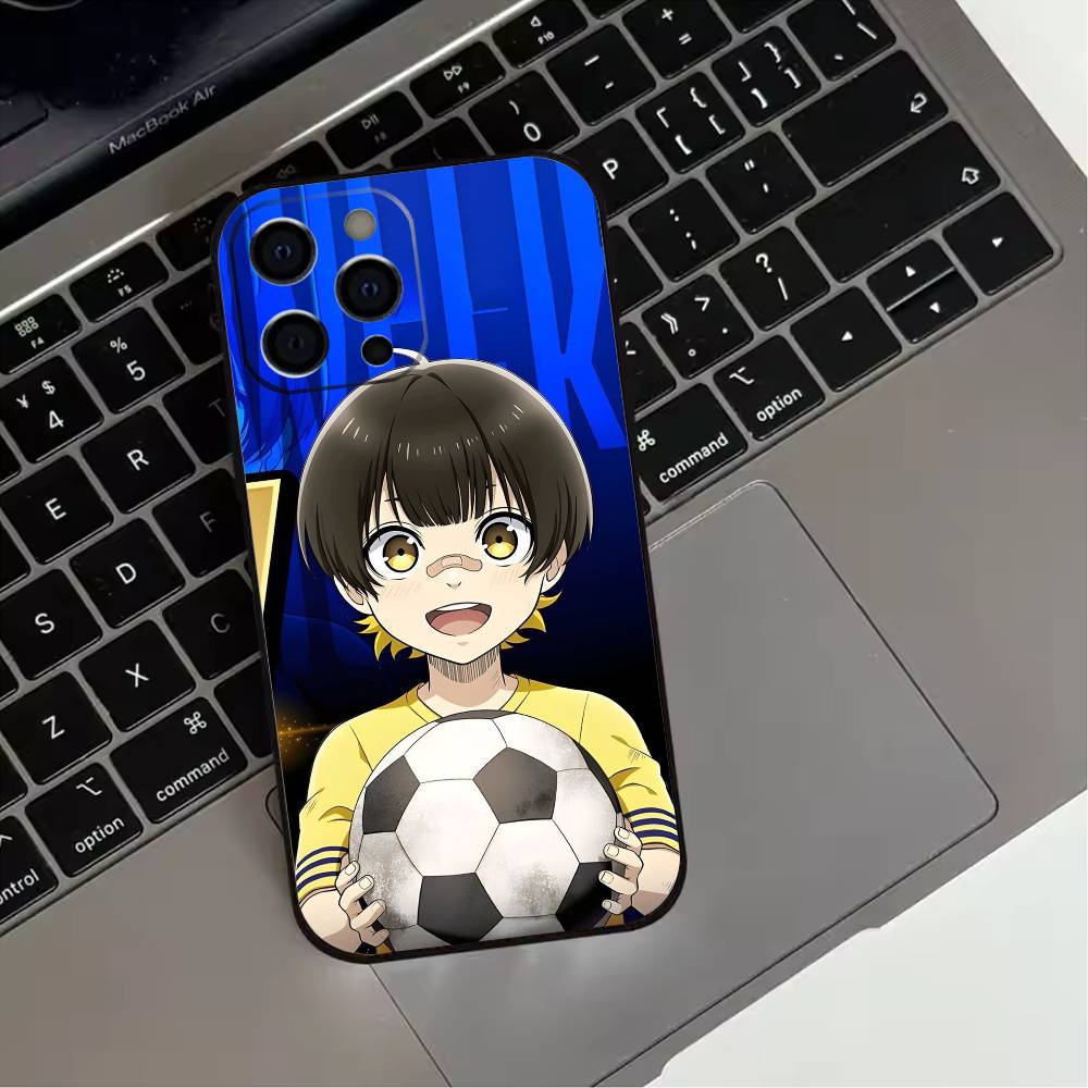 Чехол для телефона с аниме Blue Lock для iPhone 17,16,15,14,13,12,11 Plus,Pro Max,XS,Мягкий силиконовый черный чехол