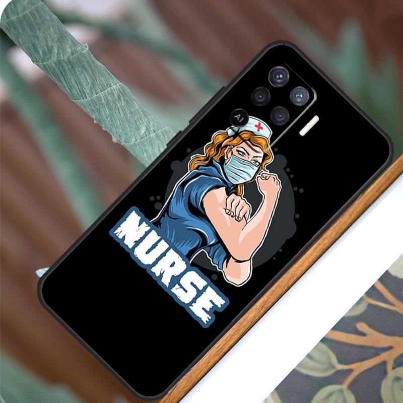 Cartoon Medicine Doctor Nurse For OPPO A57 A57S A77 A5 A9 A53 A52 A72 A96 A76 A16 A54 A74 A94 A38 A58 A78 A15 A17 Case