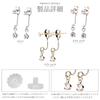 LOKUMI earrings Compatible with metal allergies made in Japan Bijou back catch 1 grain front back crystal ladies simple Small size stud Popularity