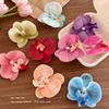 Women Korean Cloth Floral Pearl Hair Clip Sweet Phalaenopsis Flower Hairpin Female Headdress