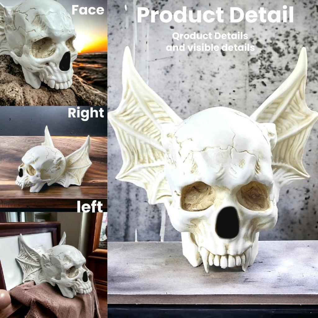 Halloween Bats Skulls Decorative Resin Ornament