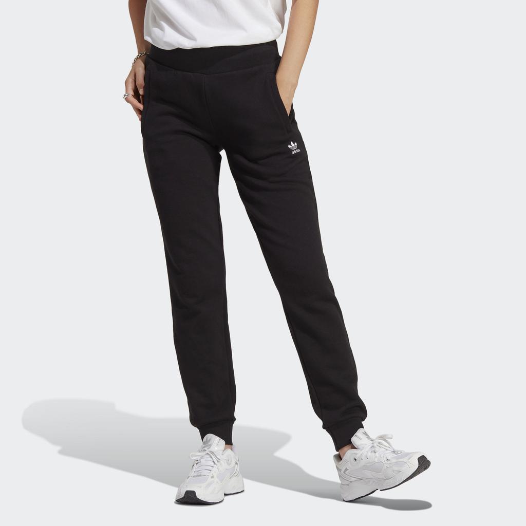 adidas Женские узкие джоггеры с логотипом Originals Trefoil, черные IA6479