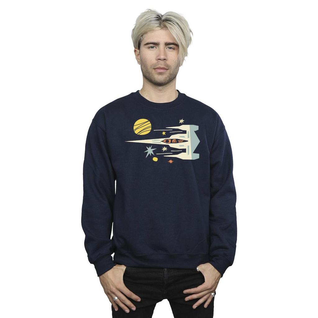 Star Wars Mens The Mandalorian Cutout Ship Sweatshirt