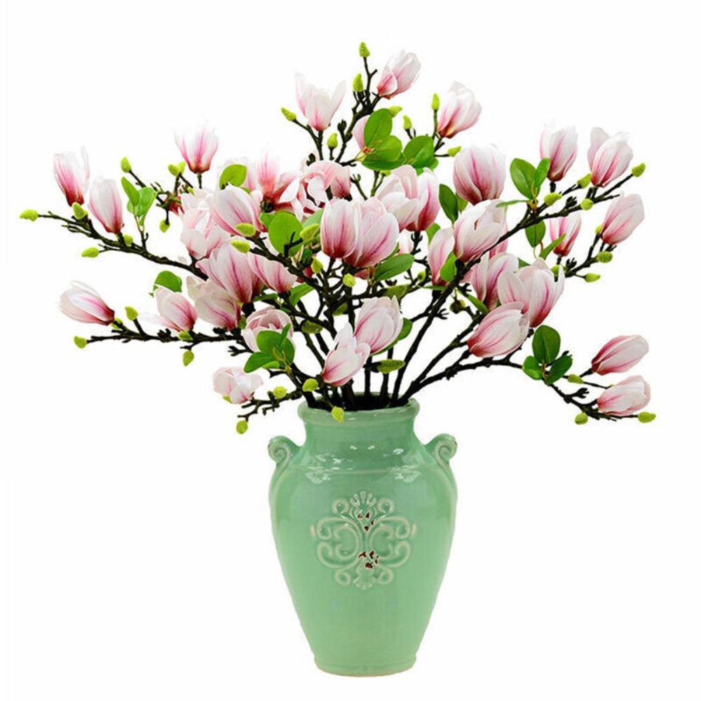 Decoration Film Feel Faux Flower Branch Decorative Flowers Magnolia Bouquet Artificial Flowers