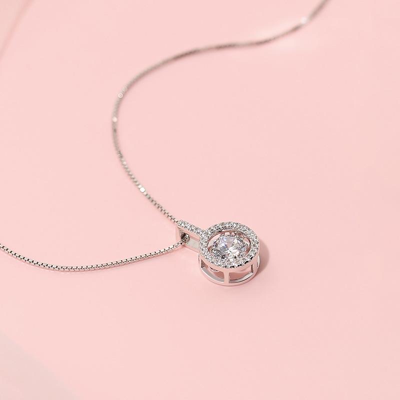 Серебряное ожерелье S925 Живое: Корейская стильная цепочка на ключицу с подвеской - Идеальный рождественский подарок для нее