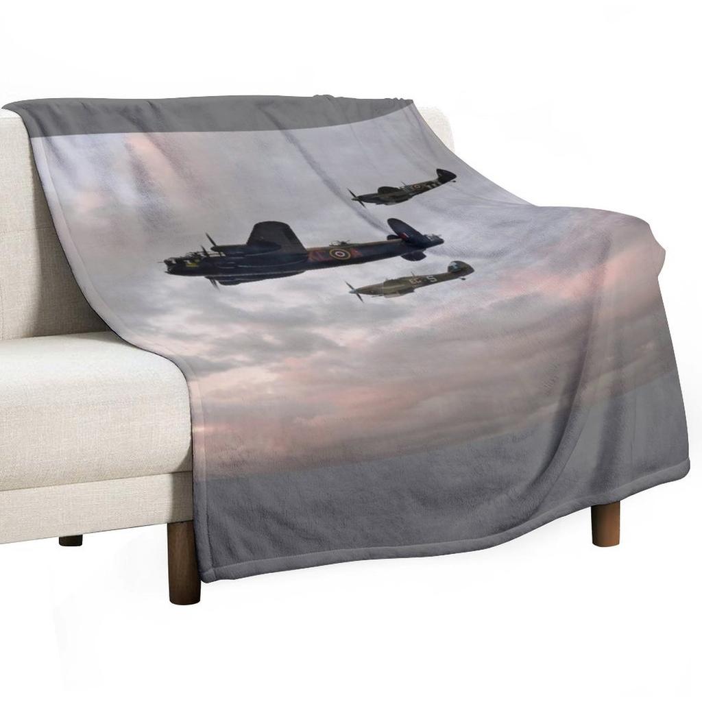 Battle of Britain Memorial Flight Throw Blanket Shaggy Plaid on the sofa Kid'S Flannel Fabric Blankets