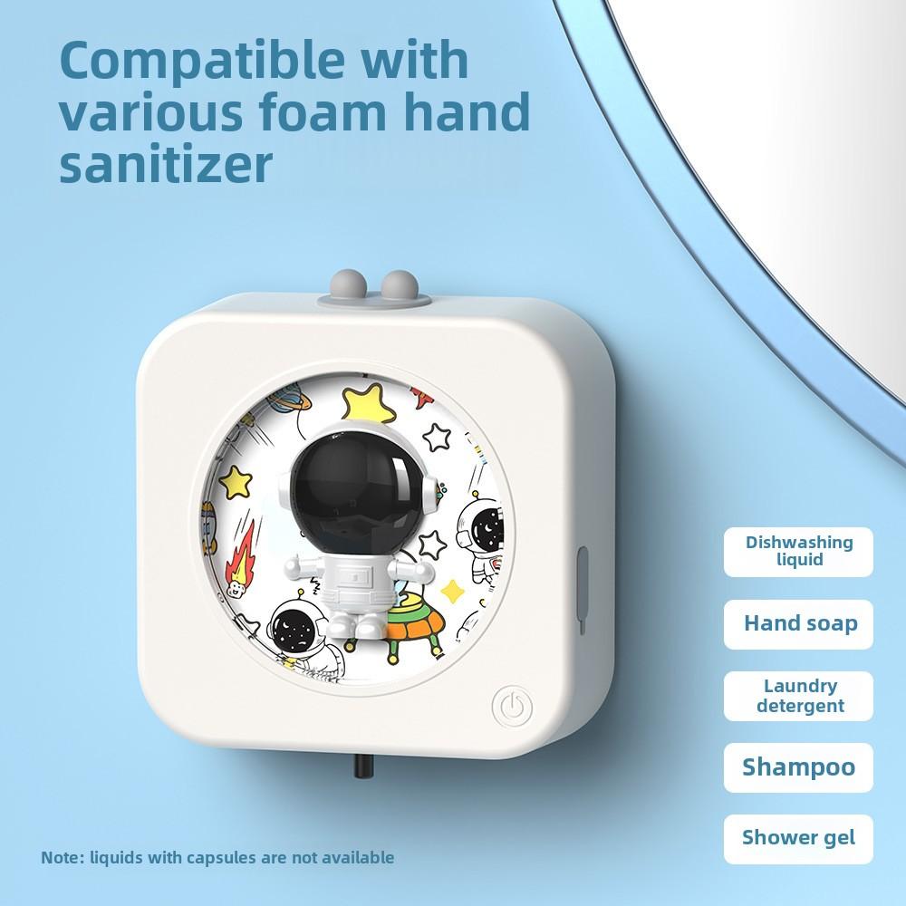 Astronaut style electric foam induction soap dispenser, wall mounted automatic dispensing sensor for hand sanitizer, gifts