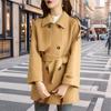 New Autumn Windbreaker Korean Style Slim Casual and Versatile Loose Commuter Woolen Jacket for Women