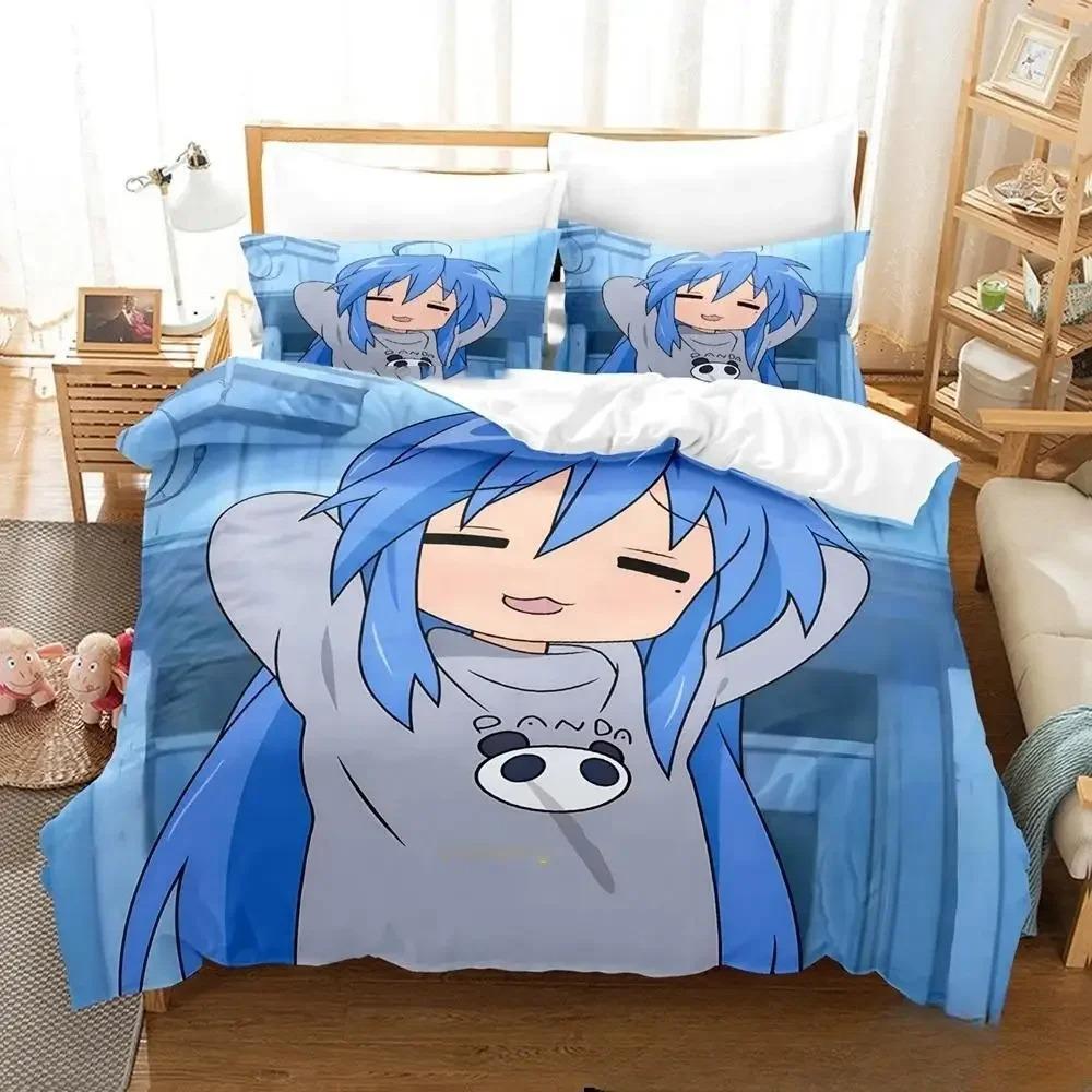 3D аниме Konata Izumi Lucky Star комплект постельного белья пододеяльник постельный комплект пододеяльник наволочка одеяло king size queen размер для мальчиков взрослых