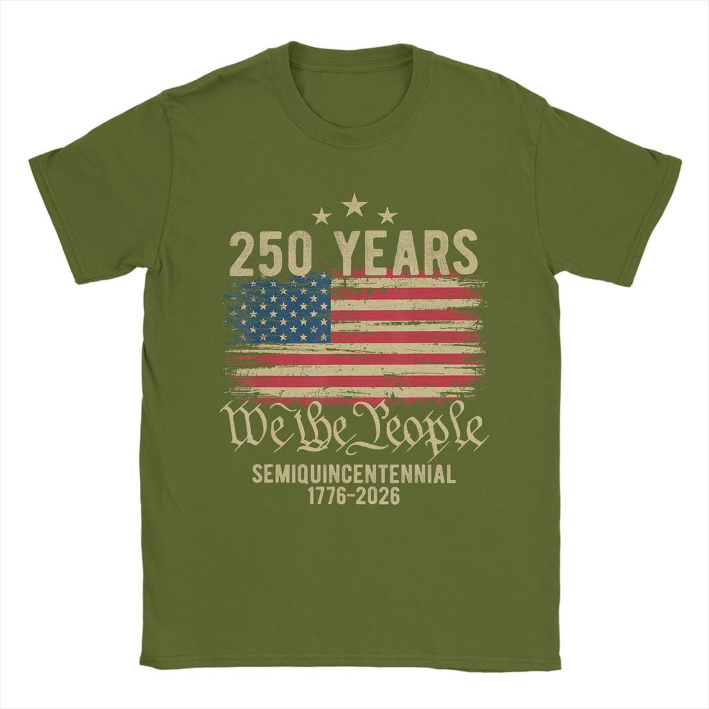 Years American Flag Th Anniversary USA TShirt Beach 100 Cotton TShirts For Unisex Harajuku Design Tshirt Short Sleeve Clothes