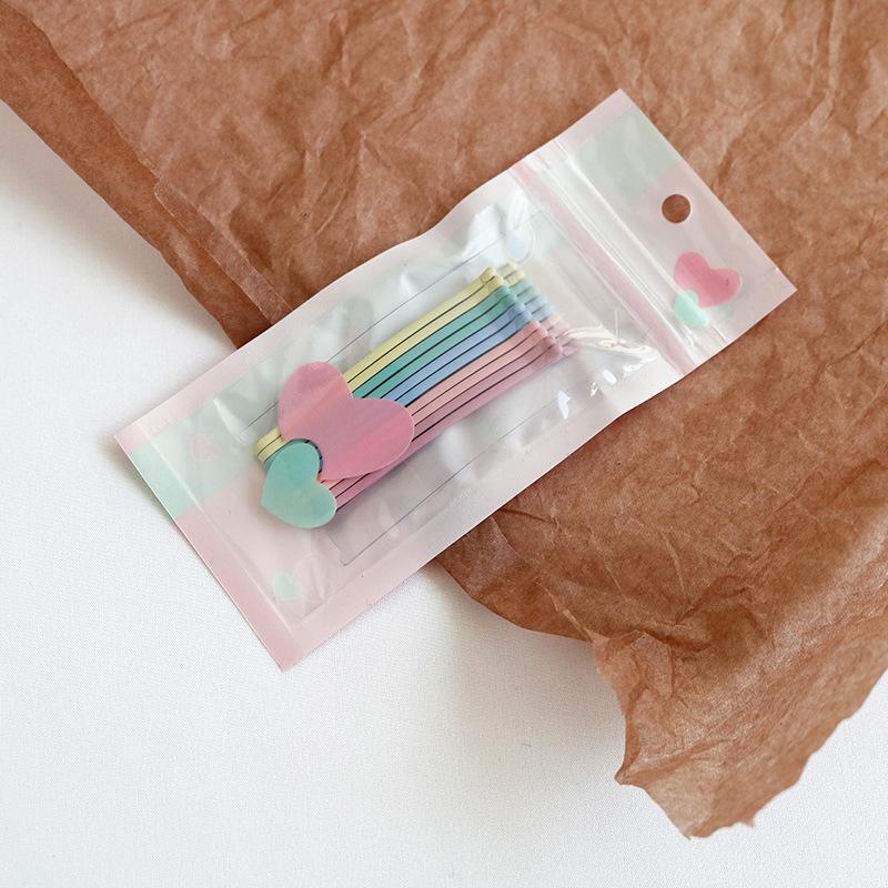 10 шт./12 шт./компл., 5 цветов, популярные цвета радуги, мороженое, яркие цвета, металлические заколки для челки, шпилька, заколка-заколка