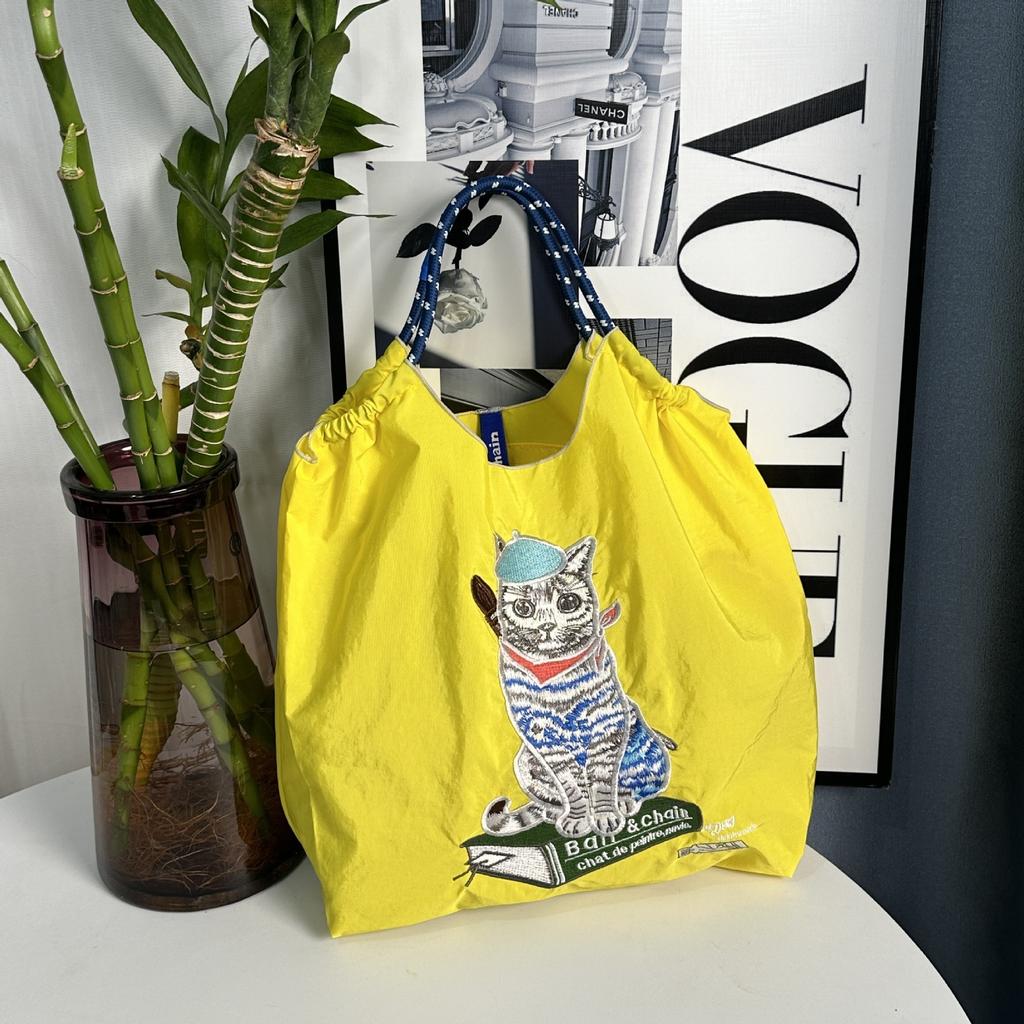 Embroidery Shopping Bag Women'S Fashion Niche Large Capacity Shoulder Bag Tide