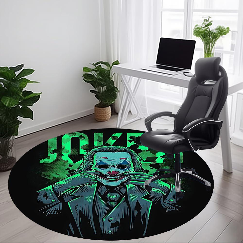 1pc Joker Clown Office Round Area Rug, Under Office Chairs Bedroom Living Room Home Decor, Room Deco, Available in Various Sizes081