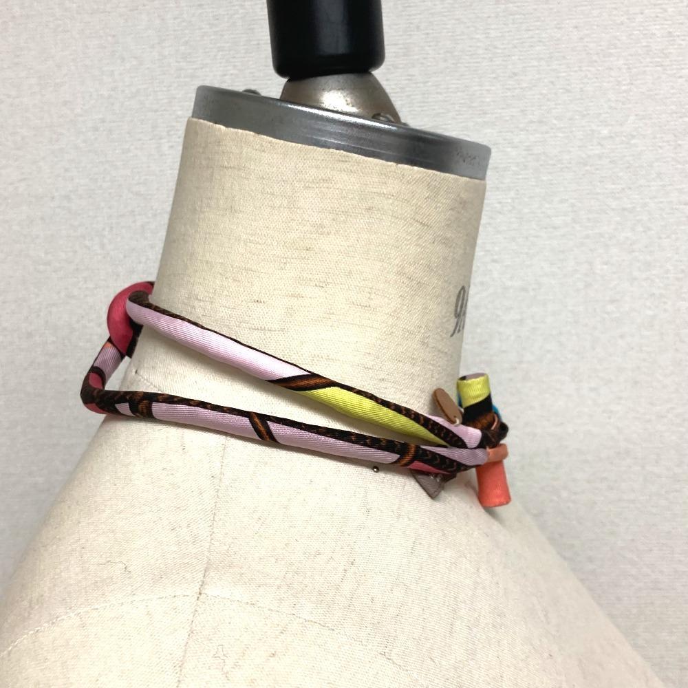 HERMES Choker Petit h petit ash Accessories Necklace silk Multicolore