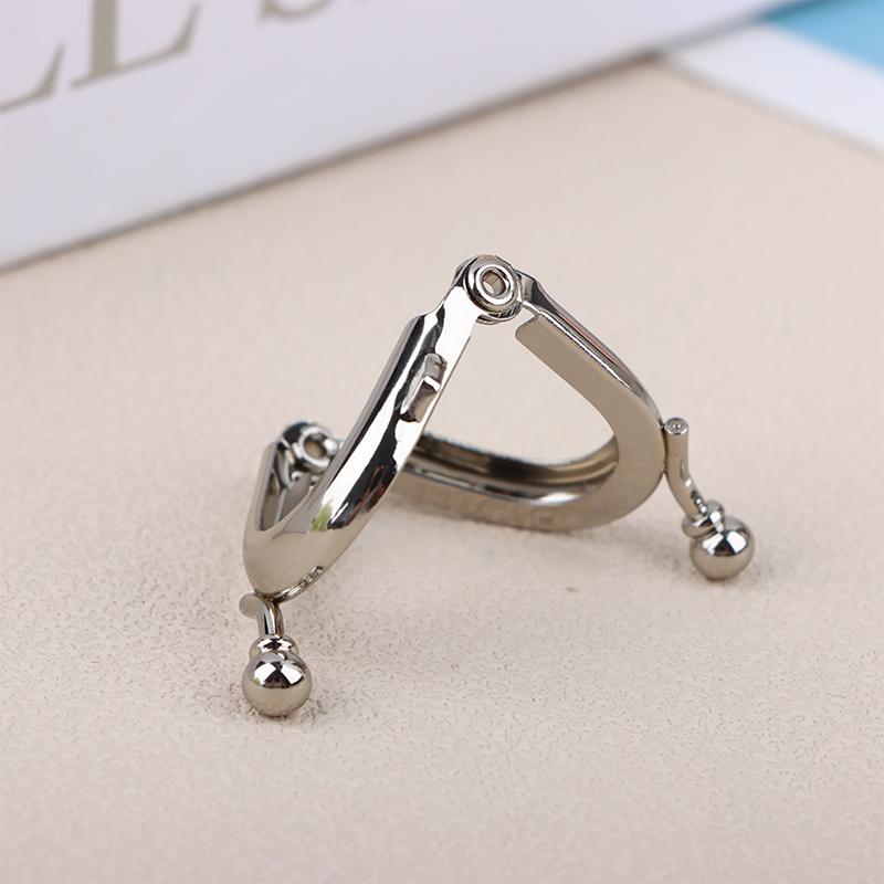 1 шт., 2,5 см * 3,5 см, крошечная круглая застежка с застежкой-замком, рамка для кошелька с внешними петлями, клейкая рамка с замком-поцелуем, аксессуары для изготовления сумок своими руками