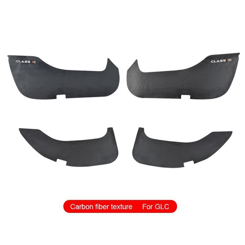 Leather Carbon Fiber Style Car Door Sticker for Mercedes Benz W213 W205 GLC X253 Anti Dirty Anti Kick Pad Protection Accessories