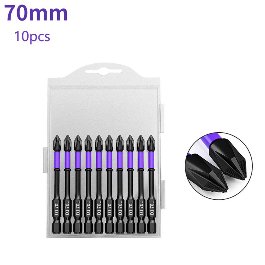 Набор крестовых отверток PH2 10/20 шт. Магнитная насадка для шуруповерта Ударная бита из легированной стали Нескользящая крестовая отвертка 25/50/65/70/90 м