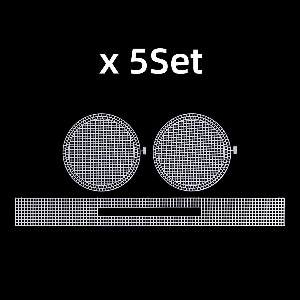 5set DIY hand weaving plastic material design stencil, white circular bag plastic mesh sheet, crochet bag grid mesh template