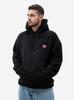 Men's Oversize Black Teddy Simple Crown Sherpa Hoodie 3XL