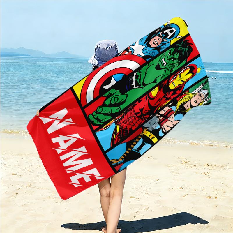 Personalized "Spider-Man: Heroic Journey" Beach Towel Microfiber Beach Towel Thin Absorbent for Beach Swimming Yoga Bath Sports. 0910239