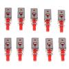 10Pcs Directly Key Switch A03 Ps-22F03 6Pins Self-Locking Power Switches Red