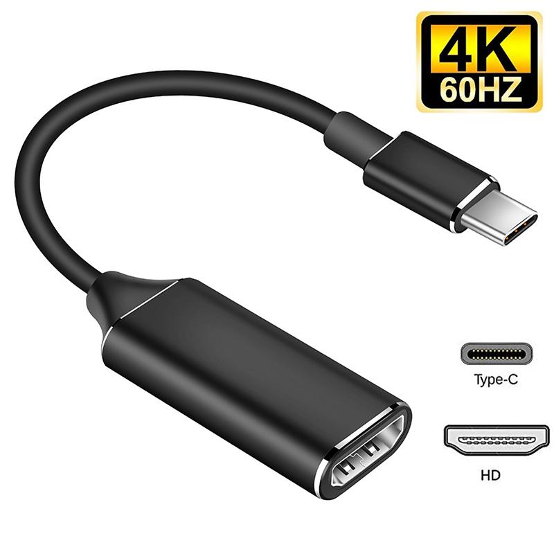 Type C To HDMI-compatible Adapter Cable HD 4K 3.1 USB C To HDMI Cable for MacBook Air iPad Huawei Samsung Phone Displays Cables