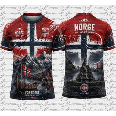 Мужская 3D-печатная футбольная футболка Norge Norway, быстросохнущая толстовка-футболка, подходит для повседневной носки и семейного matching
