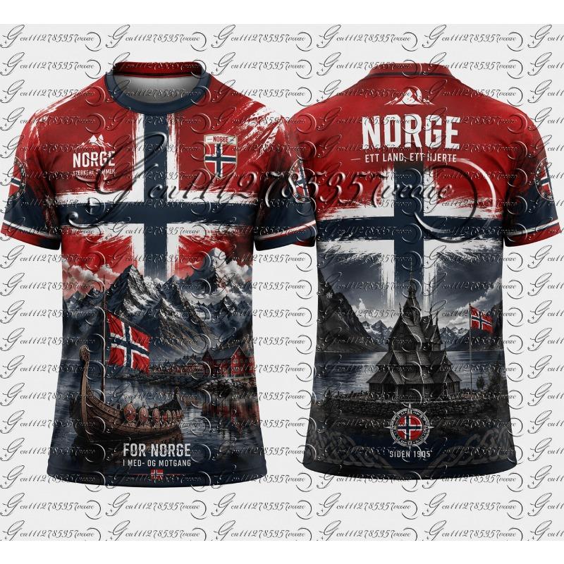 Мужская 3D-печатная футбольная футболка Norge Norway, быстросохнущая толстовка-футболка, подходит для повседневной носки и семейного matching